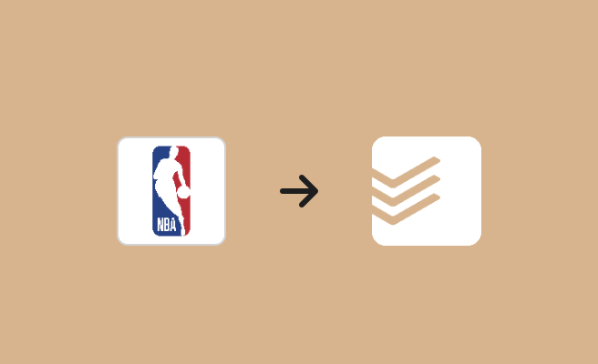 Preview image of NBA schedule importer, a tool that creates Todoist tasks for each regular season game of your favorite NBA team.